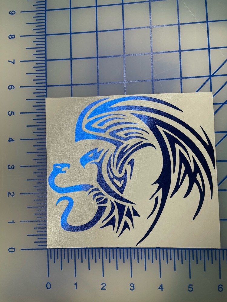 2 Tribal Decal Aztec Mexican Flag Chrome Royal Blue Bumper Stickers Truck Window