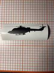 LYNX HELICOPTER SILHOUETTE CAR DECAL 7in X 2in Ideal Aviation Enthusiasts
