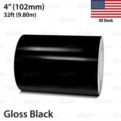 4″ Roll Vinyl Pinstriping Pin Stripe Line Tape Decal Sticker 102mm GLOSS BLACK