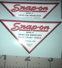 compatible with Decal For Vintage Snap on Tool Box Triangle Shape Lot Of 2 3”