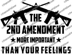 2nd Amendment,More Important Than your feeling,12×9,Gun Rights,Molon Labe,Decal