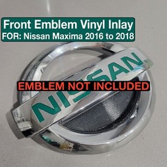 Front Emblem Vinyl inlays FOR 2016-2018, Nissan Maxima. Emblem NOT included.
