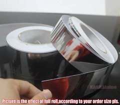 Multi-function Glossy Silver Mirror Chrome Vinyl Tape Wrap Sticker 1.2″ Wide CF