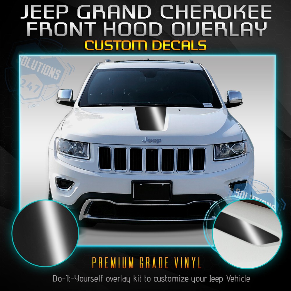 For 2011-2019 Jeep Grand Cherokee Front Hood Graphic Vinyl Decal – Glossy Matte
