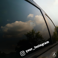 Custom Instagram Handle Vinyl Decal (x2) – Custom Size Car Decal Sticker