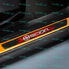 4PCS Carbon Fiber Car Door Scuff Sill Cover Panel Step Protector For SCION NEW