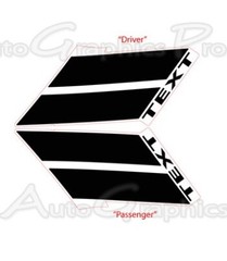 2013-2016 DOUBLE BAR RT Hash Fender Hood Vinyl Graphics Decals fits Dodge Dart
