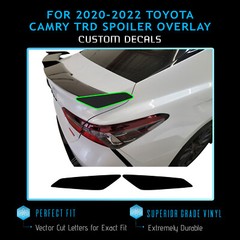 For 2020-2022 Camry TRD Spoiler Sides Graphic Overlay Decal Satin Metallic Vinyl