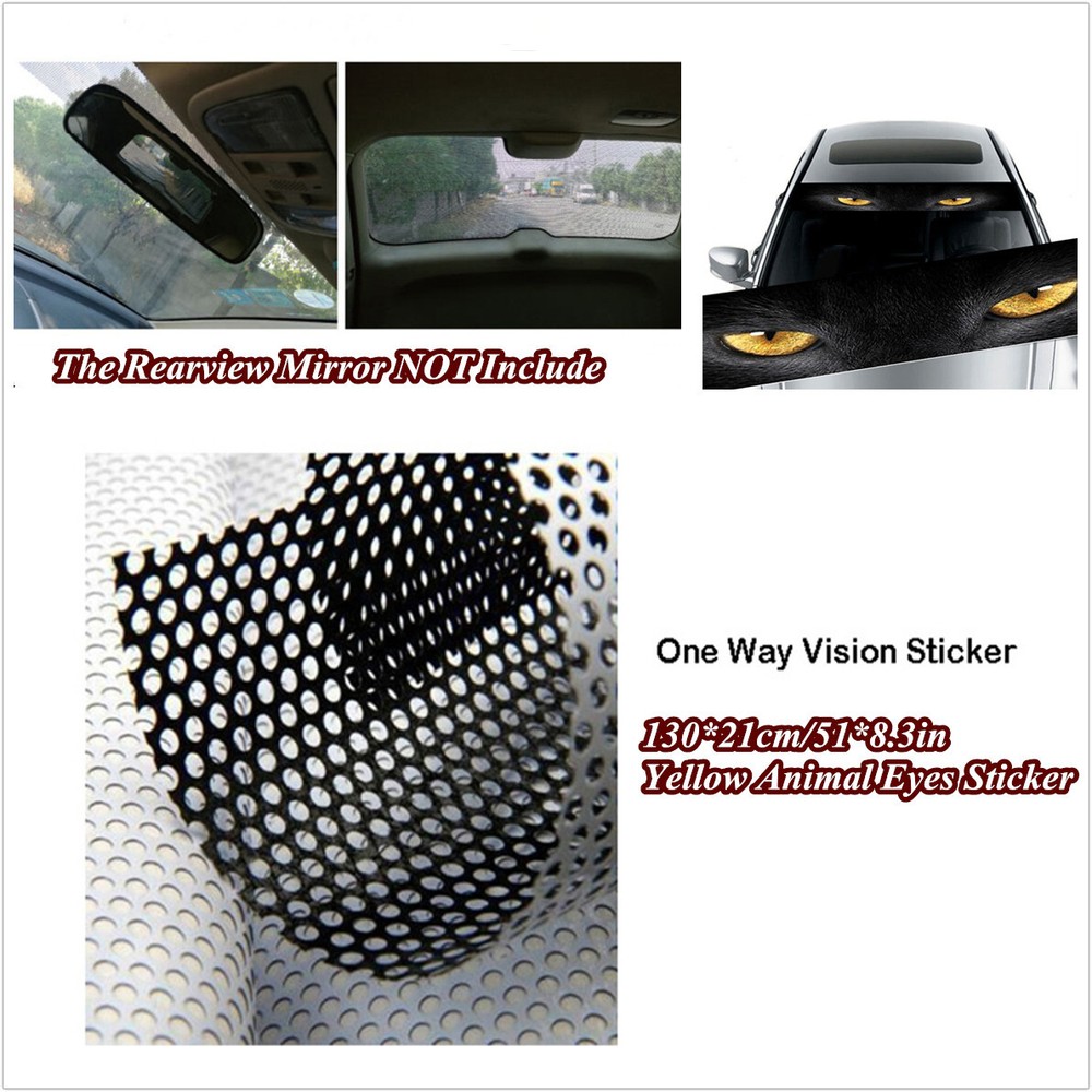 130 x 21cm Car Front Windshield Sunshade Sticker Vinyl Animals Eyes Decor Decal