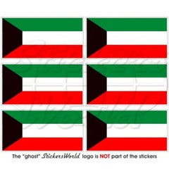 KUWAIT Kuwaiti Flag Kuwaitian 40mm (1.6″) Vinyl Bumper Stickers Decals X6