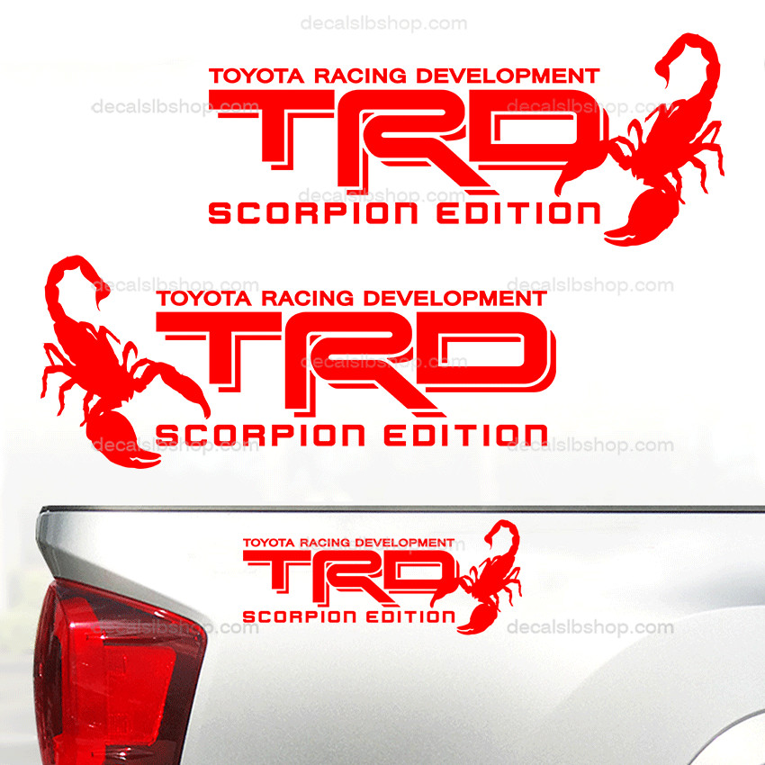 TRD Decals Scorpion for Toyota Tacoma Tundra Off Road Sport Truck Sticker 2p