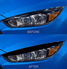 2015 – 2018 Focus [15FF_HLTB_ M] Headlight Top Blackout Panel in Matte Black