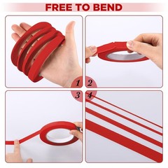 4 Rolls Pinstripe Tape – 55 Yd, 1/16 to 1/2 Inch Wide, Ideal for DIY Projects