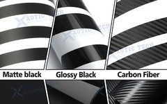 Side Fender Upper Air Vent Overlay Vinyl Sticker For WRX STI 2015-21 Matte Black