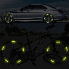 20PCS Blue Car Wheel Decorative Reflective Stickers Night Safety Warning Decal