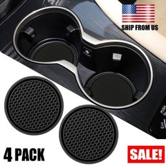 4Pcs Car Cup Holder Anti Slip Insert Coasters Pads Mat Car Interior Accessories