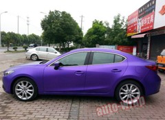 Purple Stretchable Metal Satin Matte Chrome Entire Car Vinyl Wrap PVC Sticker US