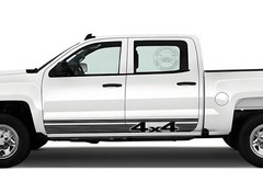 Pickup Truck Side Skirt Stripes Sticker For Chevy Silverado Ford F-150 VW Amarok