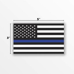 THIN BLUE LINE AMERICAN FLAG MAGNET DECAL 2 PACK HEAVY DUTY FOR CAR TRUCK SUV