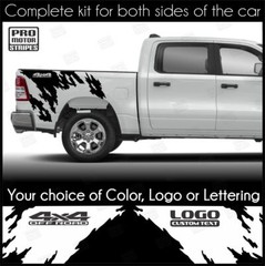 Universal Splash Side Bed Accent Decals For Truck or SUV Stripes (Choose Color)