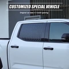 Honeycomb Rear Side Door Window Vinyls Decal Fits Toyota Tundra 2022-2026