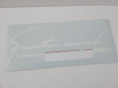 Universal 17″ Sport Mind Sticker Decal Set for Pors Hood Door 2PC White/Red New