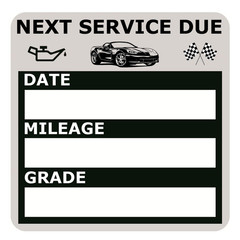 NOYOC Oil Change Stickers, Static Cling 120 Count 2×2 Inches, Black