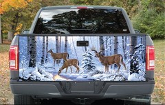 Tailgate Wrap Vinyl Graphic Decal Sticker Car Trunk DEER HUNTING BUCKS