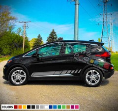 Decal sticker kit Stripe For Chevrolet Bolt Carbon 2012 2013 2014 2015 lip skirt