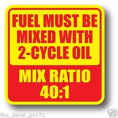 40:1 Gas FITS YETI Yeti RTIC Rambler Tumbler Decal Sticker Hand Wash Safe V2
