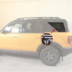Rear Side Window Cover Decal Trim Sticker For Ford Bronco Sport 2021+ USA flag