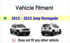 JEEP Front and Rear Emblem Overlay Decals for 2015-2023 Jeep Renegade