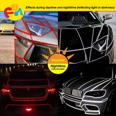 RED Weatherproof REFLECTIVE Adhesive Roll 3M Vinyl Tape Stickers Various sizes