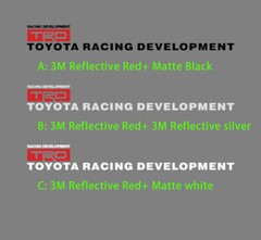 2 TRD Reflective stickers decal Toyota 4×4 Tacoma Tundra 4runner