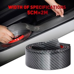 Parts Accessories Carbon Fiber Vinyl Door Car Sill Scuff Plate Sticker Prot 2SET