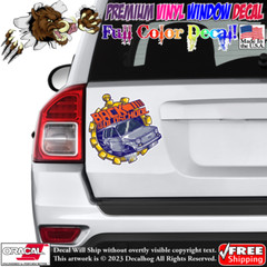 Back To The Oldschool Funny Full Color Car Truck Window Vinyl Decal Sticker.