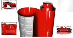 Ultra Gloss Racing Red Vinyl Car Wrap – 1.5ft x 5ft Self-Adhesive Film