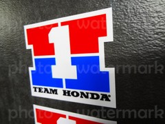 2x Team Honda Number One Decals Stickers ATV Graphics ATC 250r CB 350x Pick Size