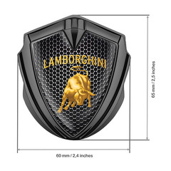2 or 1pc Lamborghini logo metal emblem with silicone car tuning, 60mm/65mm