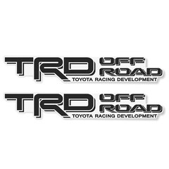 TRD Off Road Decals for Tacoma Toyota Tundra Truck Set of 2 Clear BLACK Sticker