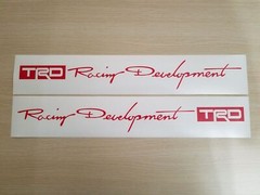 Pair (Left and Right) TRD Racing Development Decal Vinyl Sticker for Toyota Cars