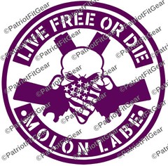 Live Free Or Die,Molon Labe,Skull,10″x10″,2A,Gun Rights,Gadsden,1776,Vinyl Decal