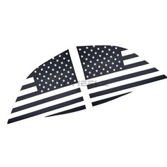 Quarter Window Black USA Flag Decal Sticker Trim Fit Dodge Challenger 2008-2022