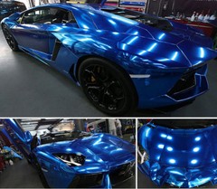 24″ x 60″ Blue Chrome Mirror Vinyl Film Wrap Sticker Decal Stretchable 2ft x 5ft