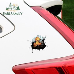 EARLFAMILY 5.1” 3D Zenitsu Creative Car Stickers JDM Anime Demon Slayer Decals