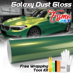 ESSMO PET Galaxy Dust Gloss Emerald Green Auto Car Vinyl Wrap Decal Sticker