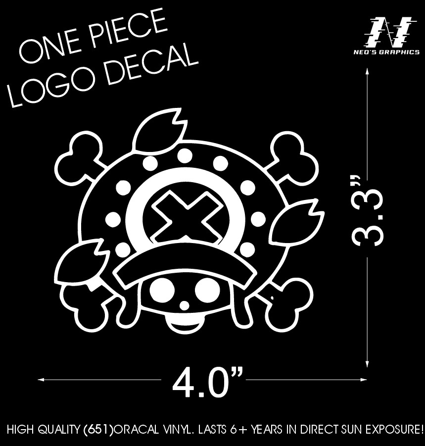 ONE PIECE LOGO Japanese Anime Tony Decal CUSTOM High Quality Logo Sticker cool