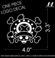 ONE PIECE LOGO Japanese Anime Tony Decal CUSTOM High Quality Logo Sticker cool