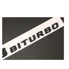 Black Trunk Fender Emblems Badges for Mercedes Benz W213 E43 AMG BITURBO 4MATIC