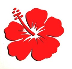 HIBISCUS HAWAIIAN FLOWER VINYL DECAL STICKER 3 Inch or 5 Inch